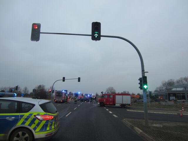 Heute auf der B188: Verkehrsunfall mit mehreren verletzten Personen