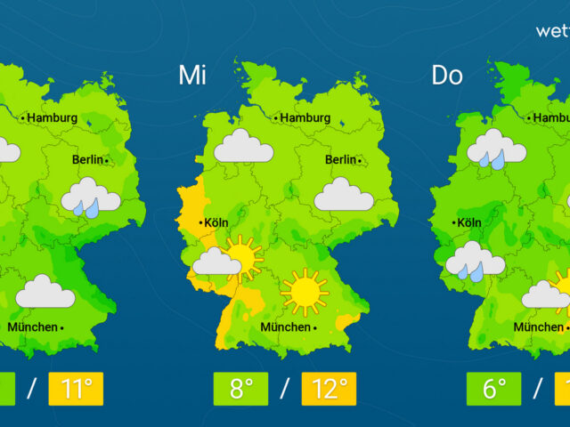 Nach milder Luft wieder kälter – Im Norden weiterhin windig