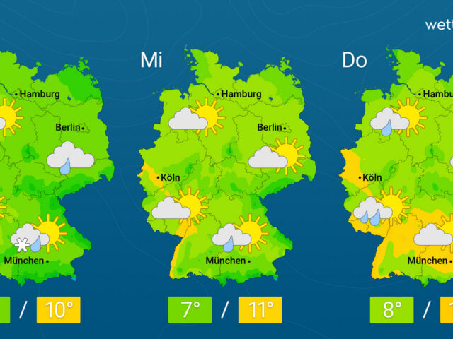 Hochs bringen ruhiges Wetter – Zeitweise trocken und sonnig