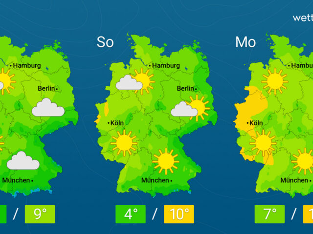 Lange trocken und freundlich – Nachts verbreitet Frost