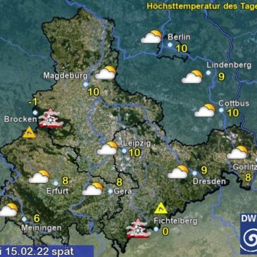 Sachsen-Anhalt Wetter für Dienstag