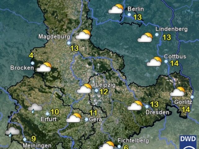 Sachsen-Anhalt Wetter für Dienstag