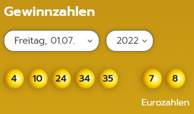 Eurojackpot: Zahlen & Quoten (Freitags-Ziehung)