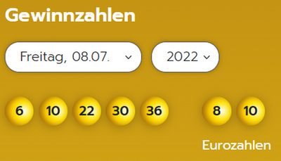 Eurojackpot: Zahlen & Quoten (Freitags-Ziehung)