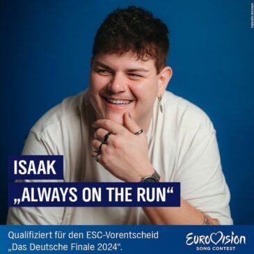 ISAAK heute Abend mit “Always On The Run” beim ESC Vorentscheid mit der Startnummer 03!