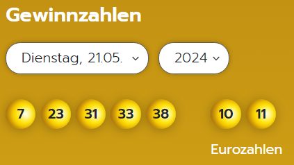 Eurojackpot: Zahlen & Quoten der Dienstags-Ziehung