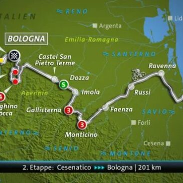 Tour de France – 2. Etappe: Cesenatico – Bologna (200 km) (Das Erste  15:30 – 17:40 Uhr)