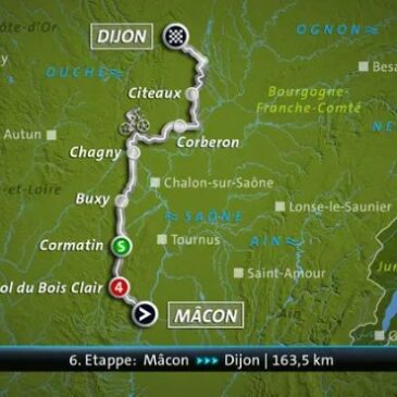 Tour de France – 6. Etappe: Mâcon – Dijon (163 km) (Das Erste 14:10 – 17:30 Uhr)