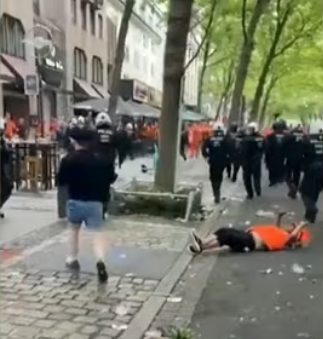 EM 2024: Massenschlägerei in Dortmund! Hooligans zerlegen Kneipe vor Match Niederlande vs England!