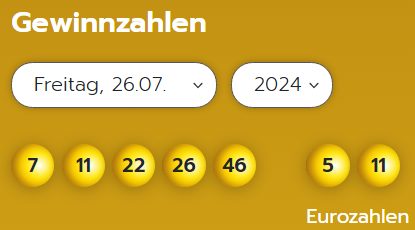 Eurojackpot: Zahlen & Quoten der Freitags-Ziehung