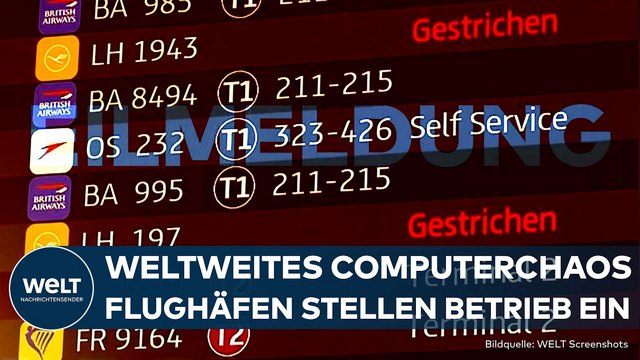 MICROSOFT: Weltweiter IT-BLACKOUT! Massive Störungen im Flugverkehr durch Software Crowdstrike