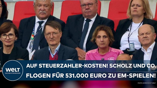 DEUTSCHLAND: Auf Kosten der Steuerzahler! Olaf Scholz und Co. flogen für 531.000 Euro zu EM-Spielen