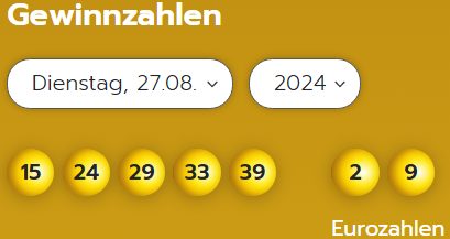 Eurojackpot: Zahlen & Quoten der Dienstags-Ziehung