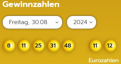 Eurojackpot: Zahlen & Quoten der Freitags-Ziehung