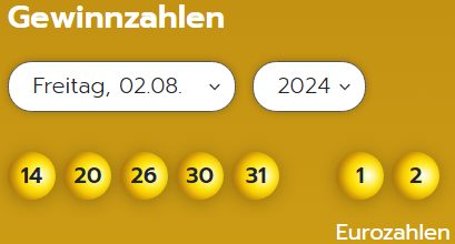 Eurojackpot: Zahlen & Quoten der Freitags-Ziehung