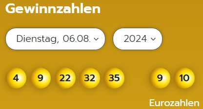 Eurojackpot: Zahlen & Quoten der Dienstags-Ziehung