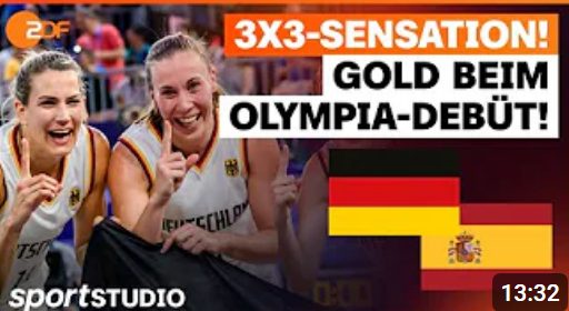 Deutsche 3×3-Basketballerinnen gewinnen Olympia-Gold | Olympia Paris 2024 | sportstudio