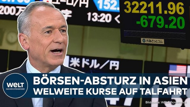 JAPAN: Börsen-Beben! Black Monday in Asien! Nikkei-Crash schickt weltweite Kurse auf Talfahrt