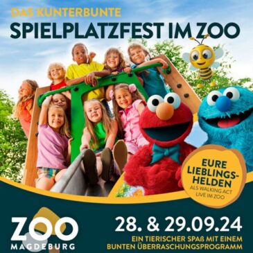 Das 4. Kunterbunte Spielplatzfest im Zoo am 28./29.09.2024