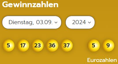 Eurojackpot: Zahlen & Quoten der Dienstags-Ziehung