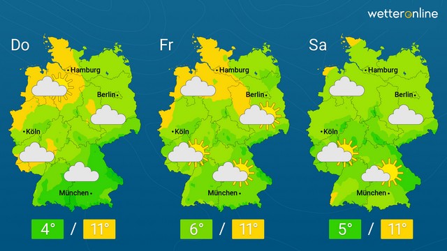 Tiefs übernehmen Wettergeschehen