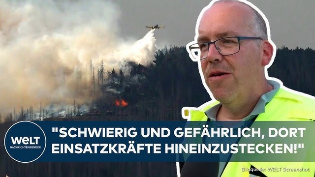 DEUTSCHLAND: Horror im Harz! Der Brocken brennt! 500 Touristen wegen Feuer in Sicherheit gebracht!