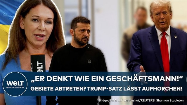 DONALD TRUMP: Treffen mit Selenskyj! Andeutung über Gebiets-Abtretungen der Ukraine für Frieden