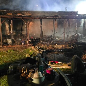 Feuerwehr im Einsatz: Bungalow brennt in Halberstadt