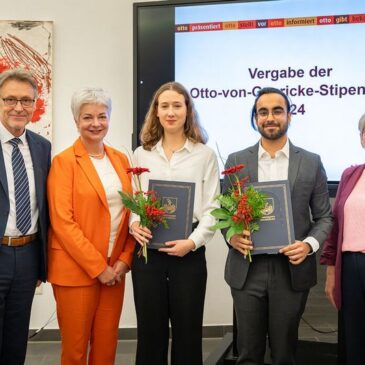 Alina Kononchuk und Harkamal Singh erhalten Otto-von-Guericke-Stipendien 2024