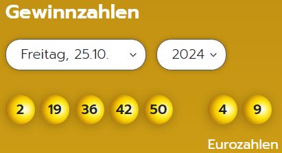 Eurojackpot: Zahlen & Quoten der Freitags-Ziehung