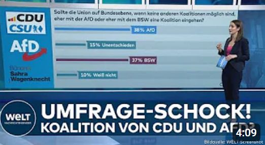 BSW UND AFD: Umfrage-Schock – Das denkt Deutschland über ein Bündnis mit der Union! Civey Umfrage