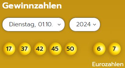 Eurojackpot: Zahlen & Quoten der Dienstags-Ziehung / Drei Spieler aus Sachsen-Anhalt gewinnen je 137.556,00 €