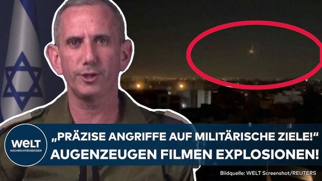 ANGRIFF AUF IRAN: Augenzeugen filmen Explosionen und Flugabwehr! Israel greift militärische Ziele an