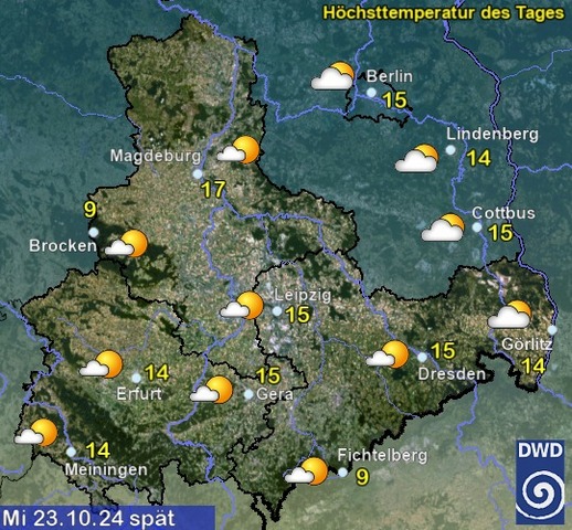 Sachsen-Anhalt Wetter am Mittwoch