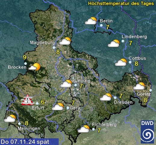 Sachsen-Anhalt Wetter am Donnerstag