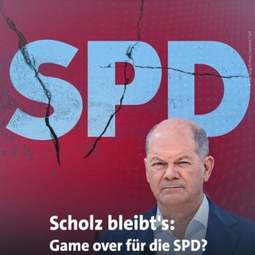 Presseclub ab 12:00 Uhr im Livestream: Scholz bleibt’s: Game over für die SPD?