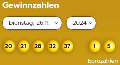 Eurojackpot: Zahlen & Quoten der Dienstags-Ziehung