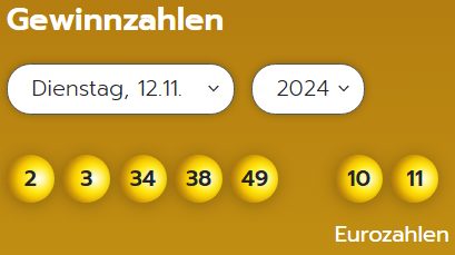 Eurojackpot: Zahlen & Quoten der Dienstags-Ziehung