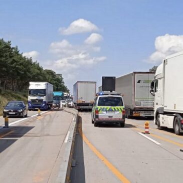 Verkehrsunfälle sorgen für kilometerlangen Stau auf A14