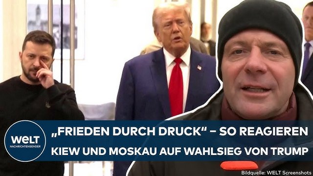 UKRAINE-KRIEG: „Frieden durch Druck“ – So reagieren Kiew und Moskau auf Wahlsieg von Donald Trump