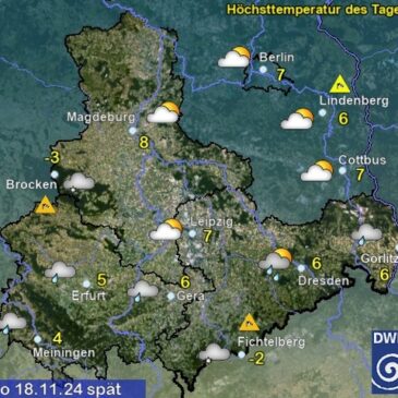 Sachsen-Anhalt Wetter am Montag