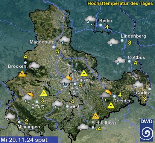 Sachsen-Anhalt Wetter am Mittwoch