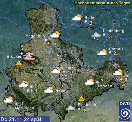 Sachsen-Anhalt Wetter am Donnerstag