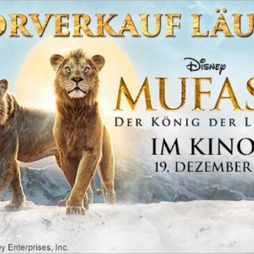 Mufasa: König der Löwen – der Original Soundtrack zum diesjährigen Disney Kino Highlight ist da! / Ab Donnerstag im Magdeburger Kino