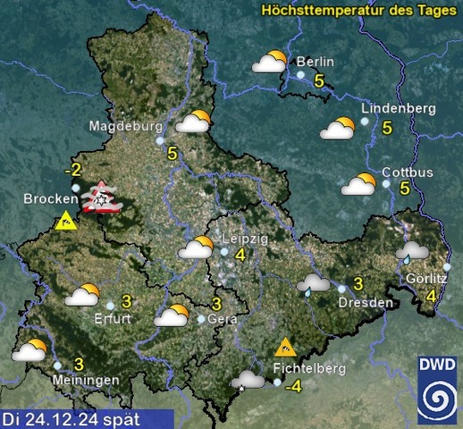 Sachsen-Anhalt Wetter am Dienstag