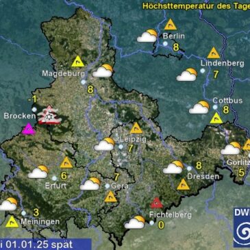 Sachsen-Anhalt Wetter am Neujahrstag