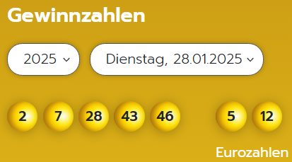 Eurojackpot: Zahlen & Quoten der Dienstags-Ziehung