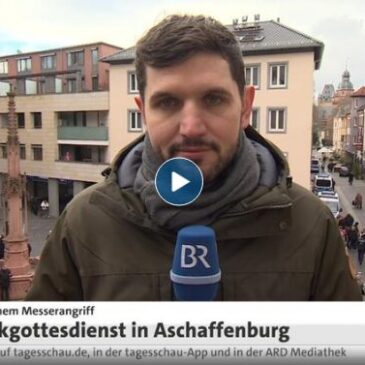 Gottesdienst in Aschaffenburg: Dazu ARD-Korreskondent Pirmin Breninek