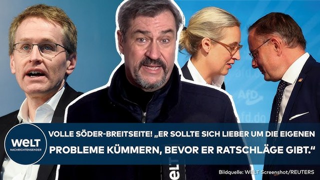 MARKUS SÖDER: Frontalattacke auf Daniel Günther und CDU! „Schwarz-Grün wird nur die AfD stärken“