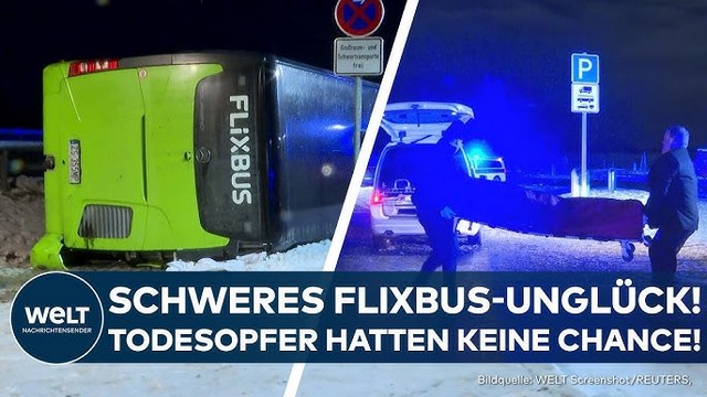 SCHWERER FLIXBUS-UNFALL: Todesopfer hatten keine Chance – Unfall auf der A11 durch Glätte?